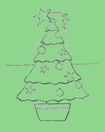 arbolillo navideño horteramente decorado